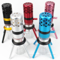Mini DG-15 Portable Metal Smoking Accessories Four-legged Shisha Hookah with LED Lights